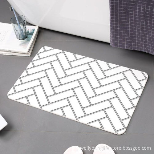fast drying bath diatomite soil bathroom rugs